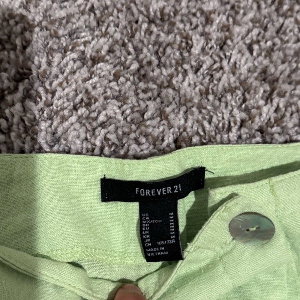 Forever 21 Light Green Button-Front Mini Skirt - Picture 3 of 4